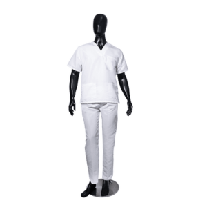 Conjunto Antifluido Cuello V Blanco Unisex