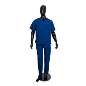 Conjunto Antifluido Cuello V Azul Rey Unisex