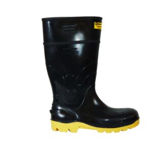 Botas En Pvc Negra Con Puntera