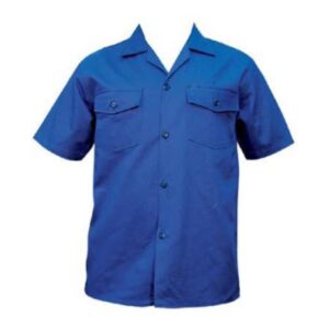 Camisa En Dril Manga Corta Color Azul