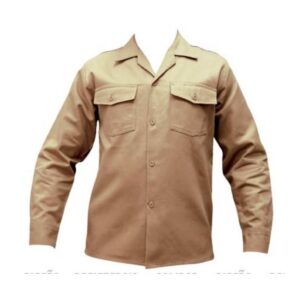 Camisa En Dril Manga Larga Color Caqui