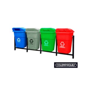 Punto Ecológico Colempaques 4 Puestos 100 Litros Sin Tablero